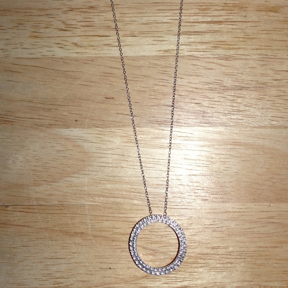 Diamond Circle Sterling 925 Italy KA 1772 Necklace